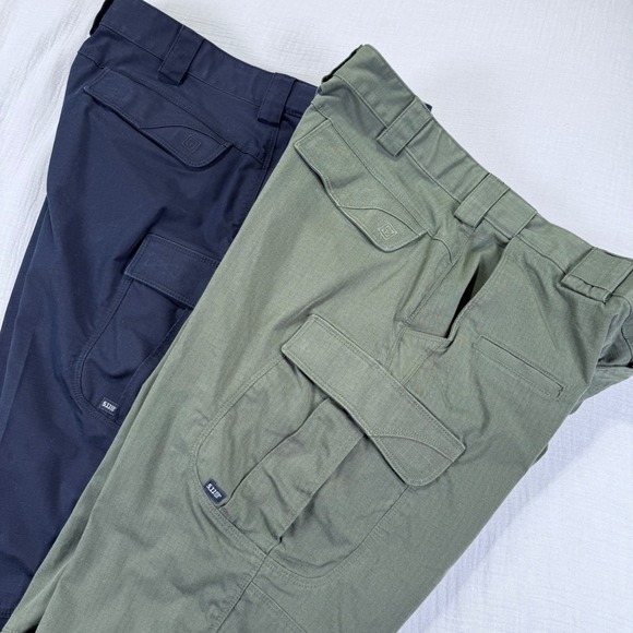 5.11 Tactical Cargo Pants Mens Size 38x32 Lot of 2 Green Blue Military Utility - Picture 1 of 16